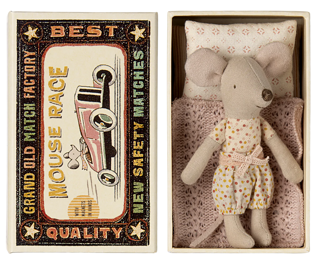 Maileg Little Sister Mouse Matchbox