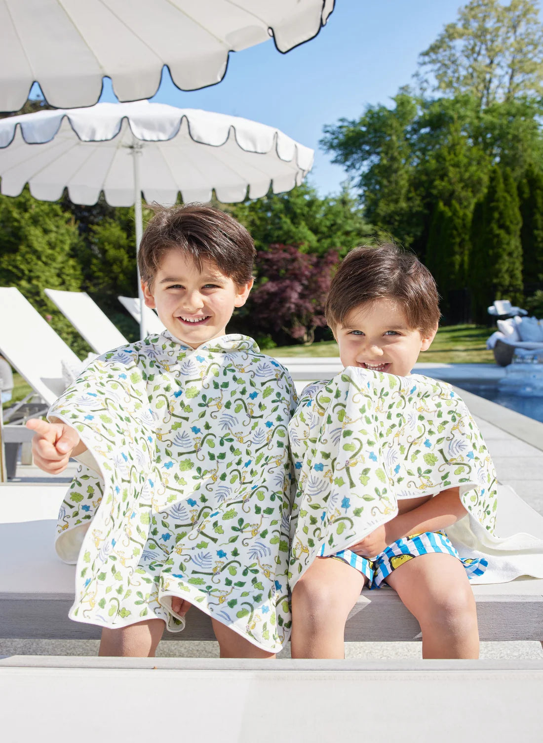 Timo & Violet Swim Poncho - Happy Monkey