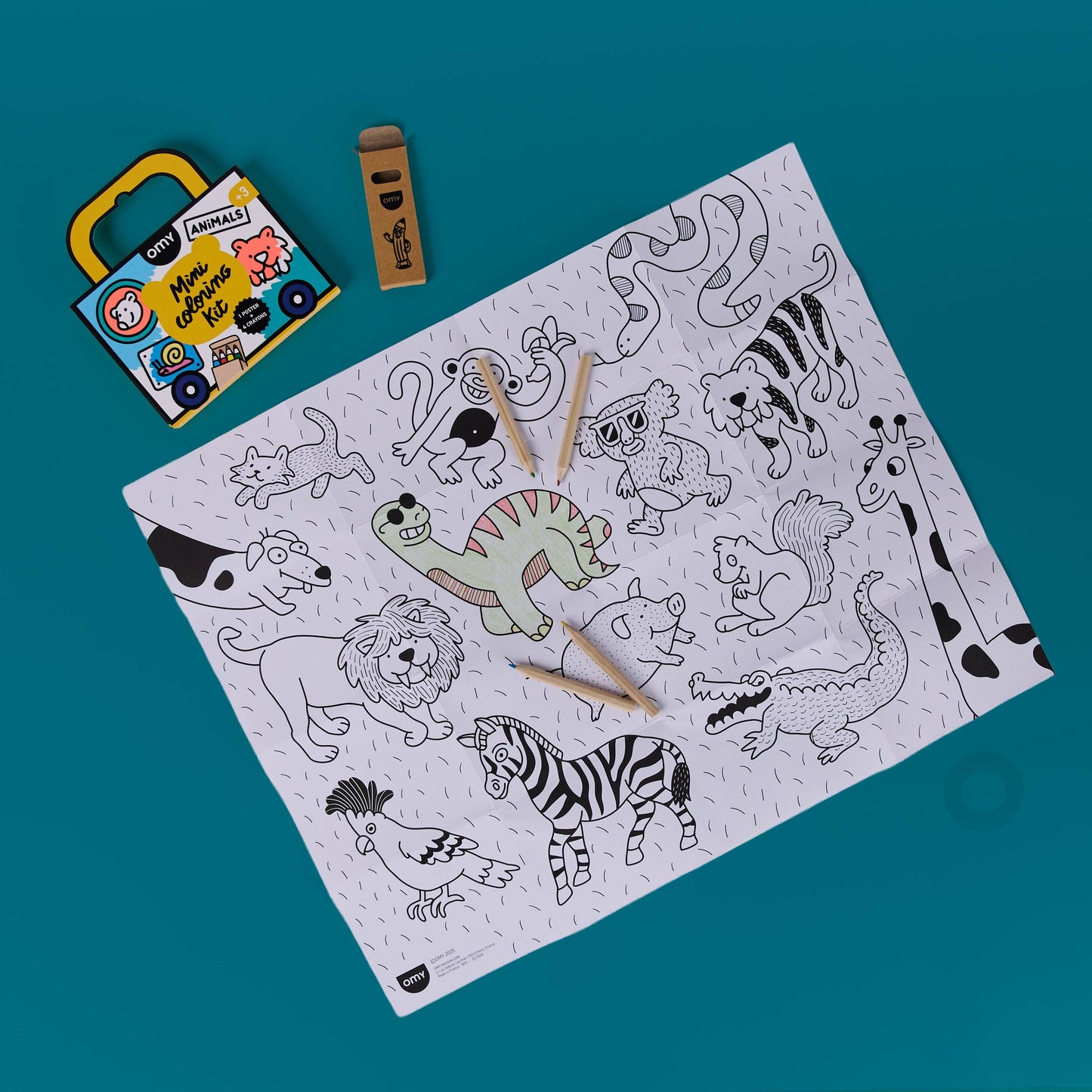 OMY - MINI POCKET COLORING - ANIMALS