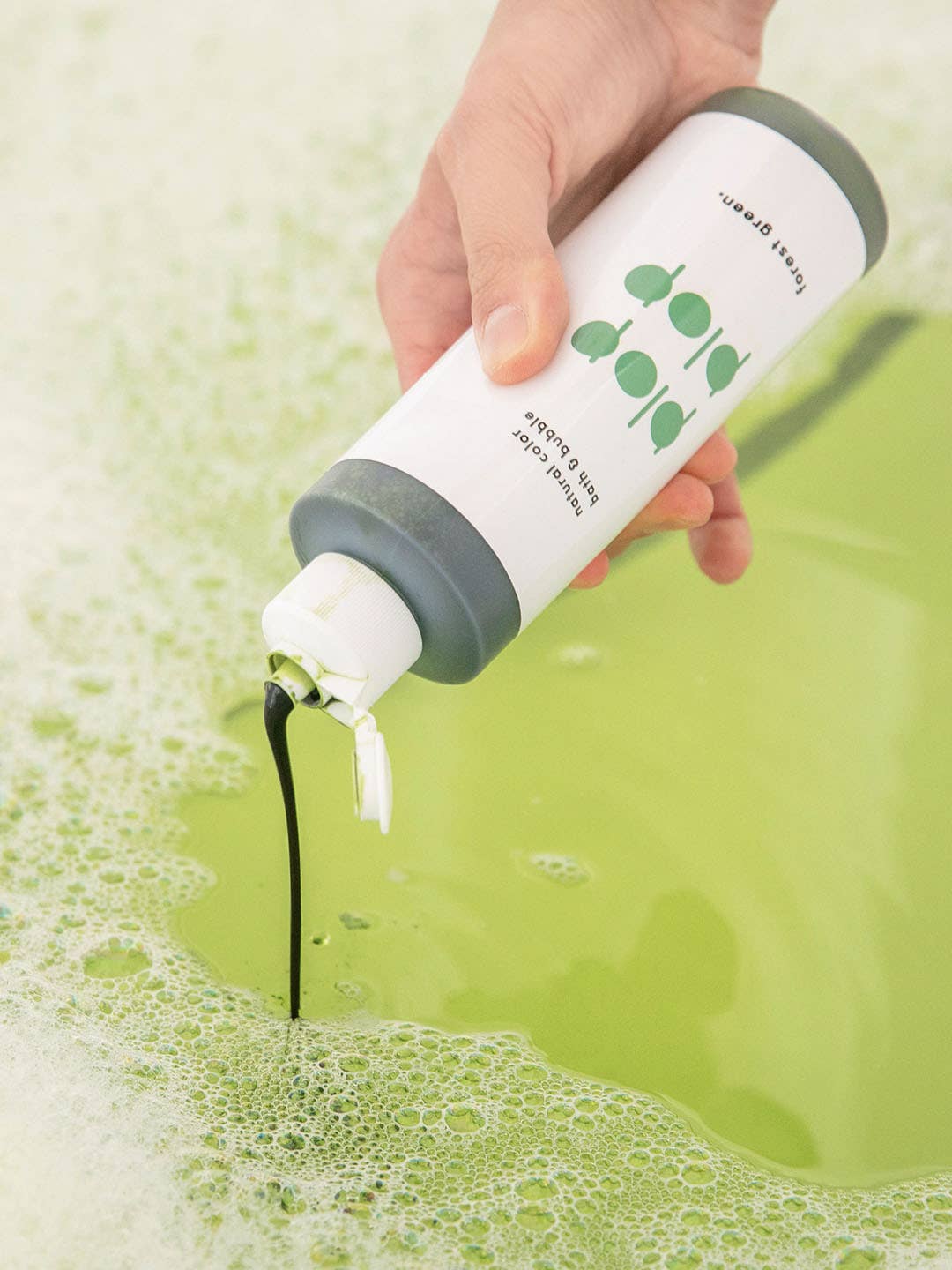 Living Refinery - Plop Plop Natural Color Bubble Bath - Forest Green (230g)