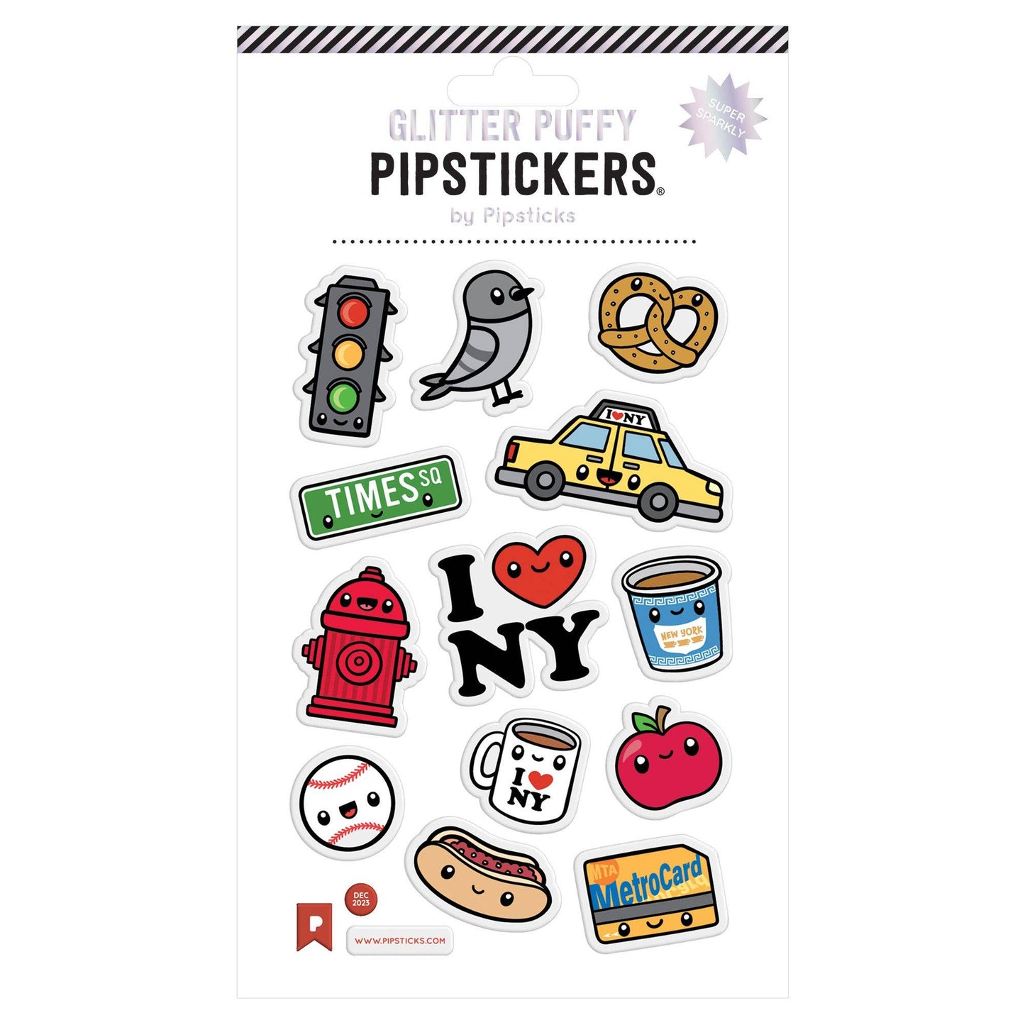 Pipsticks - Glitter Puffy Big Apple Basics