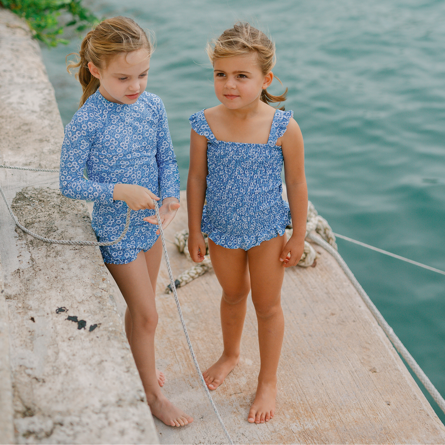 Minnow Girls Smocked One Piece