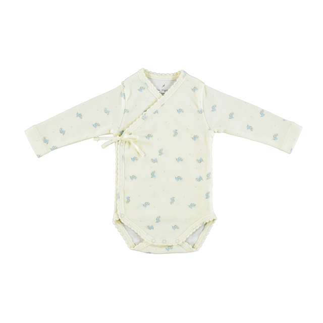 Bebe Organic Aaron Wrap Onesie - Blue