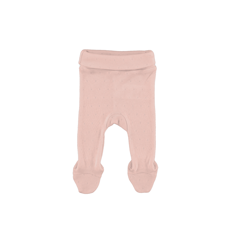 Bebe Organic Bebe Footed Legging - Blush Pointelle