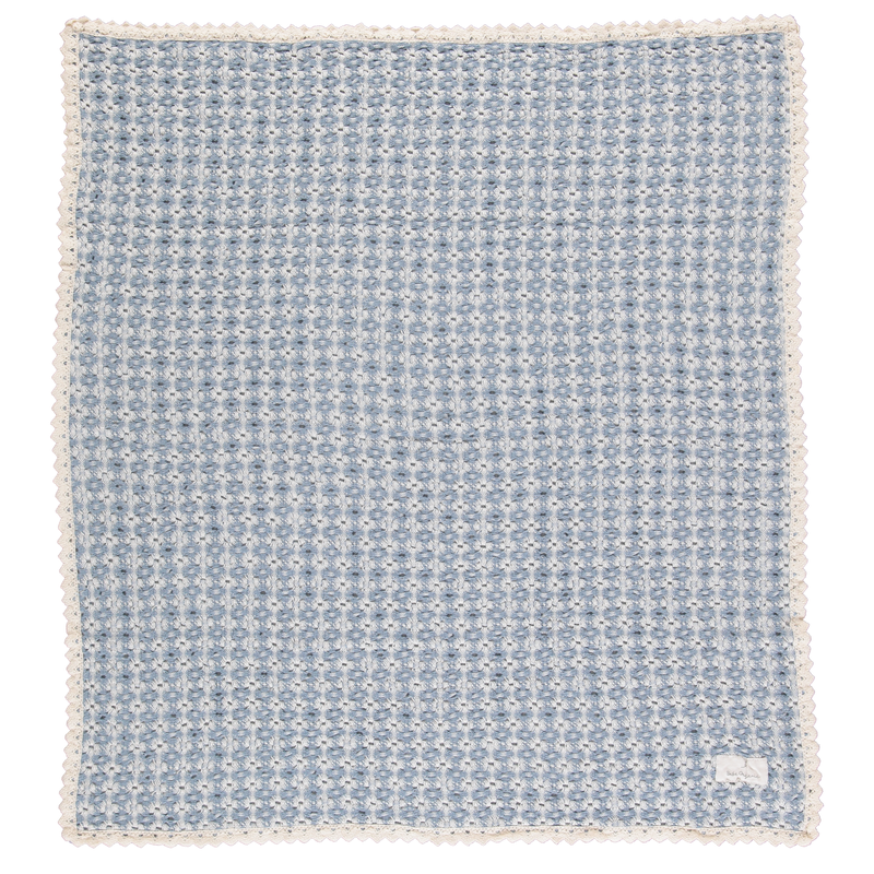 Bebe Organic Crochet Blanket - Blue Retro