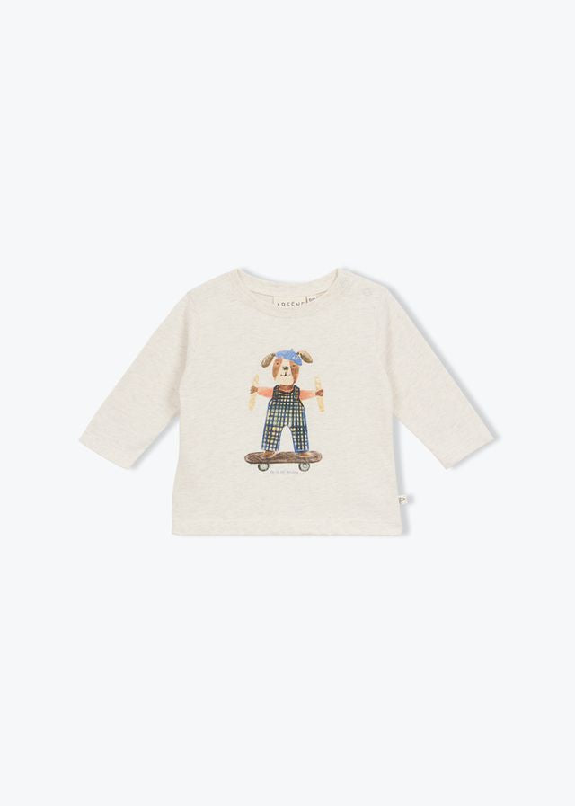 Arsène et les Pipelettes Skate Baby T-Shirt - Heather Sand