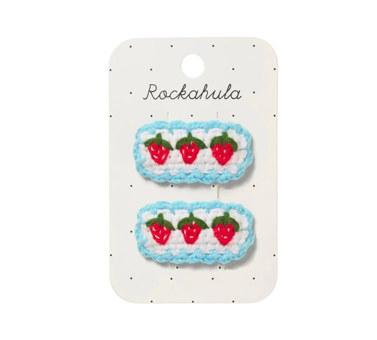 Rockahula Crochet Strawberry Frill Clips