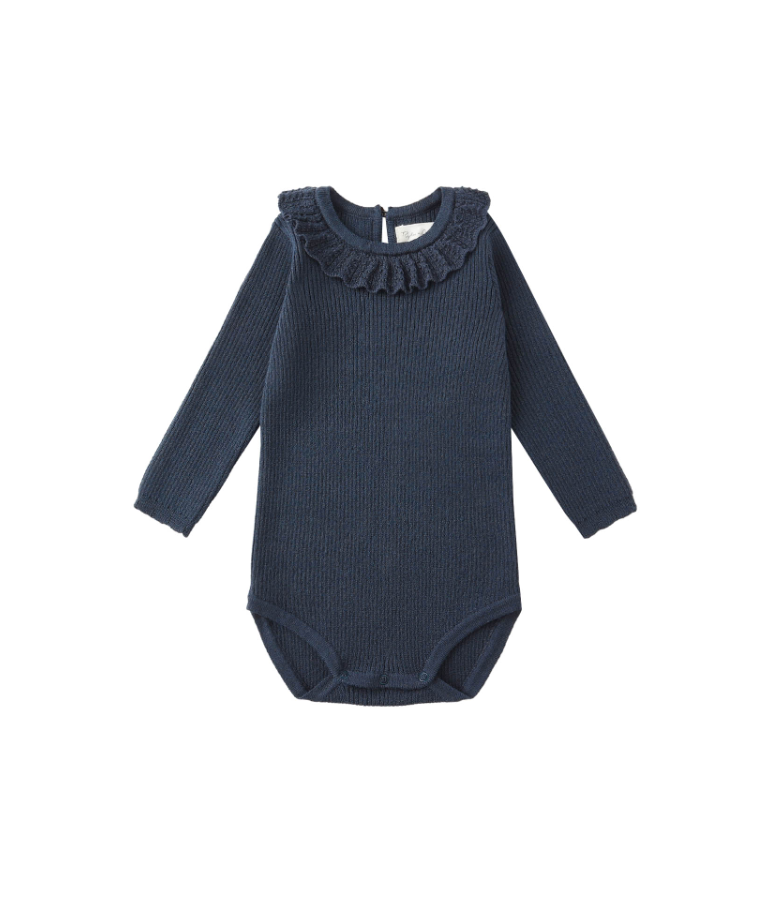 Rylee + Cru Ruffle Collar Bodysuit