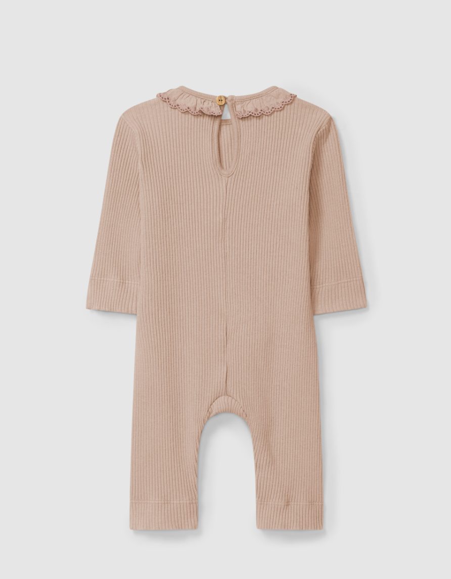 Snug Romper W/Frill Collar