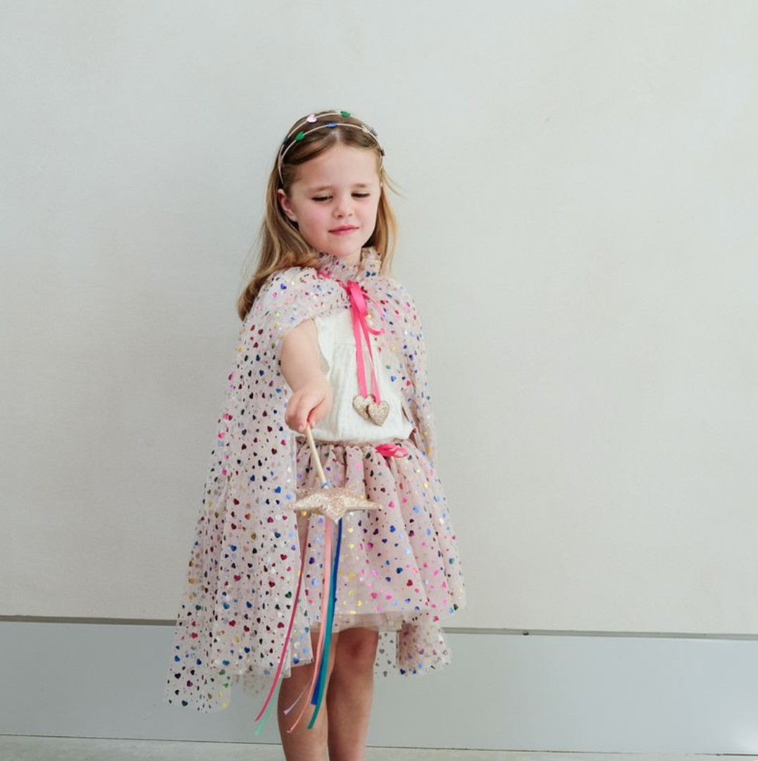 Mimi & Lula Rainbow Hearts Cape