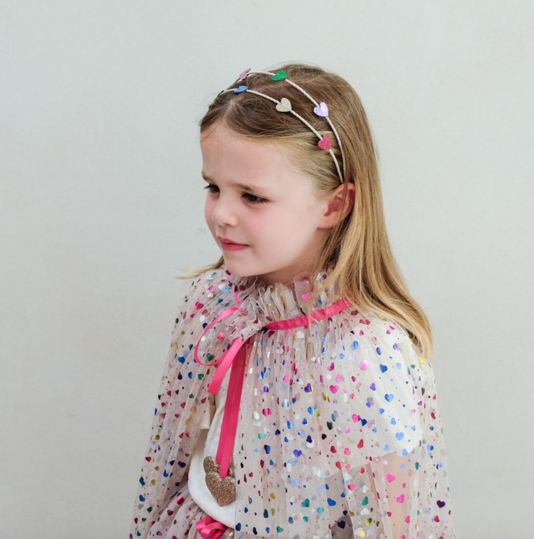 Mimi & Lula Rainbow Hearts Cape