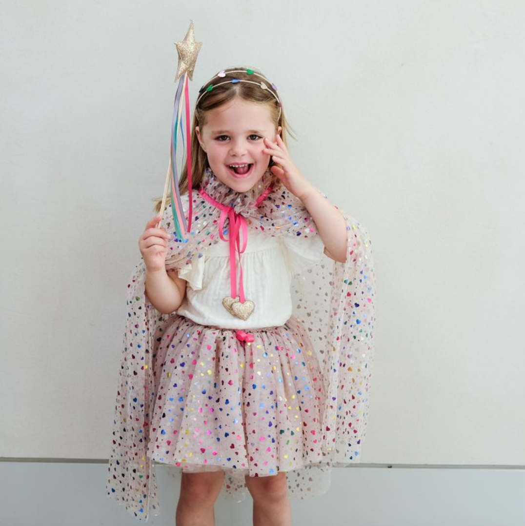 Mimi & Lula Rainbow Hearts Cape