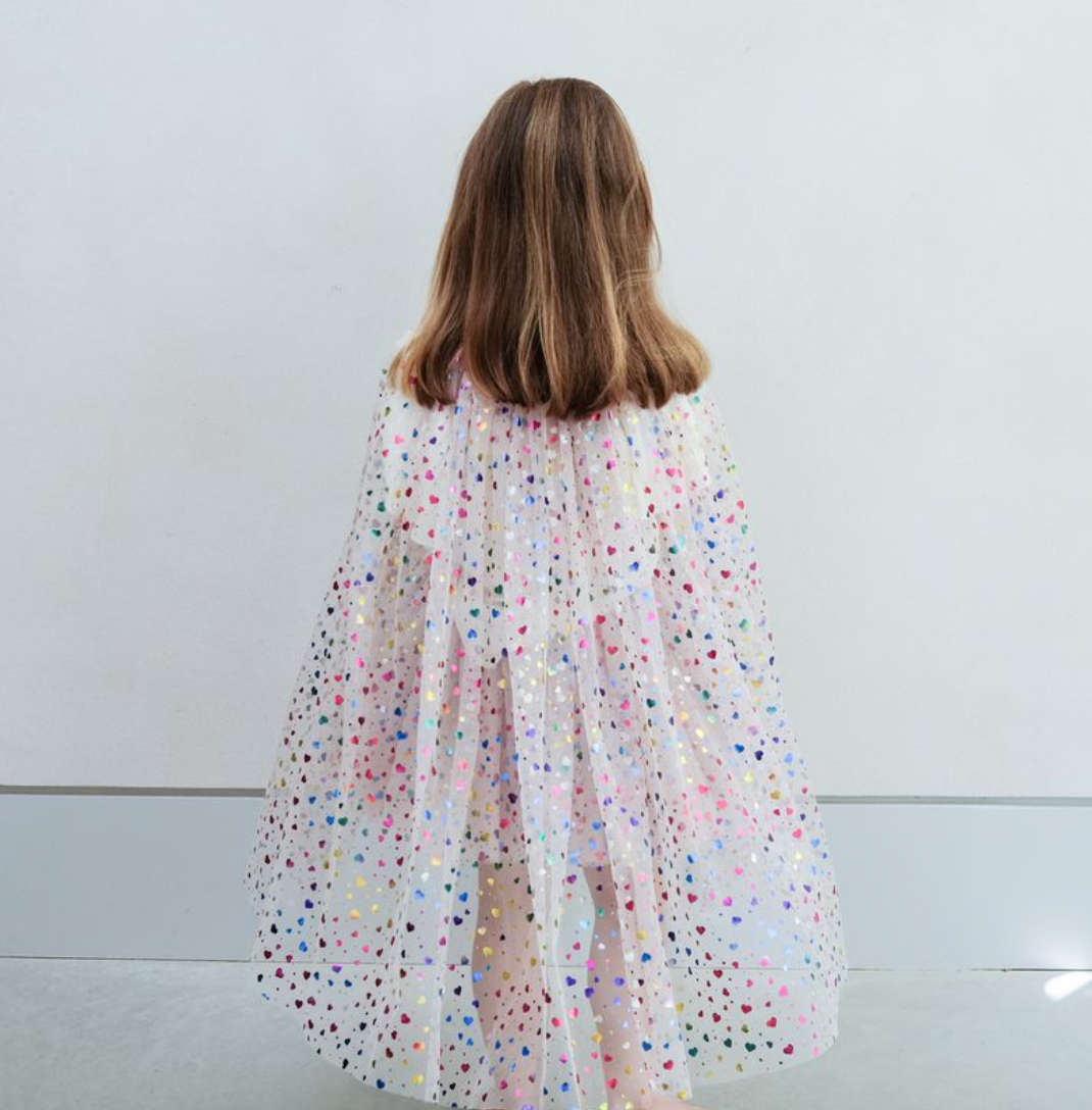 Mimi & Lula Rainbow Hearts Cape