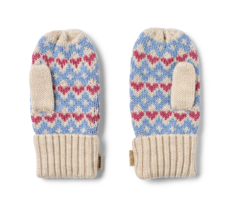 Wheat Jacquard Mittens Haansi