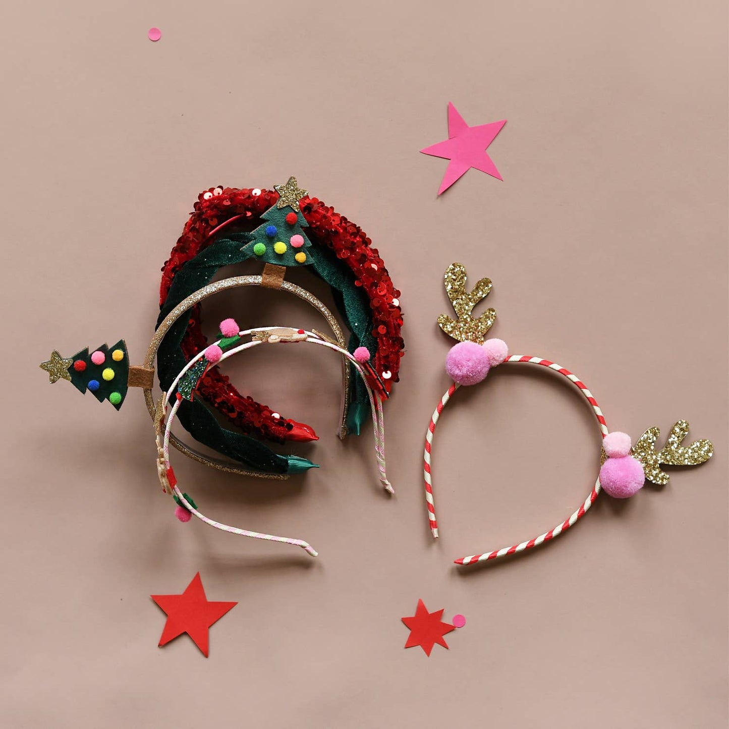 Rockahula Kids US - Stripy Pom Pom Reindeer Headband