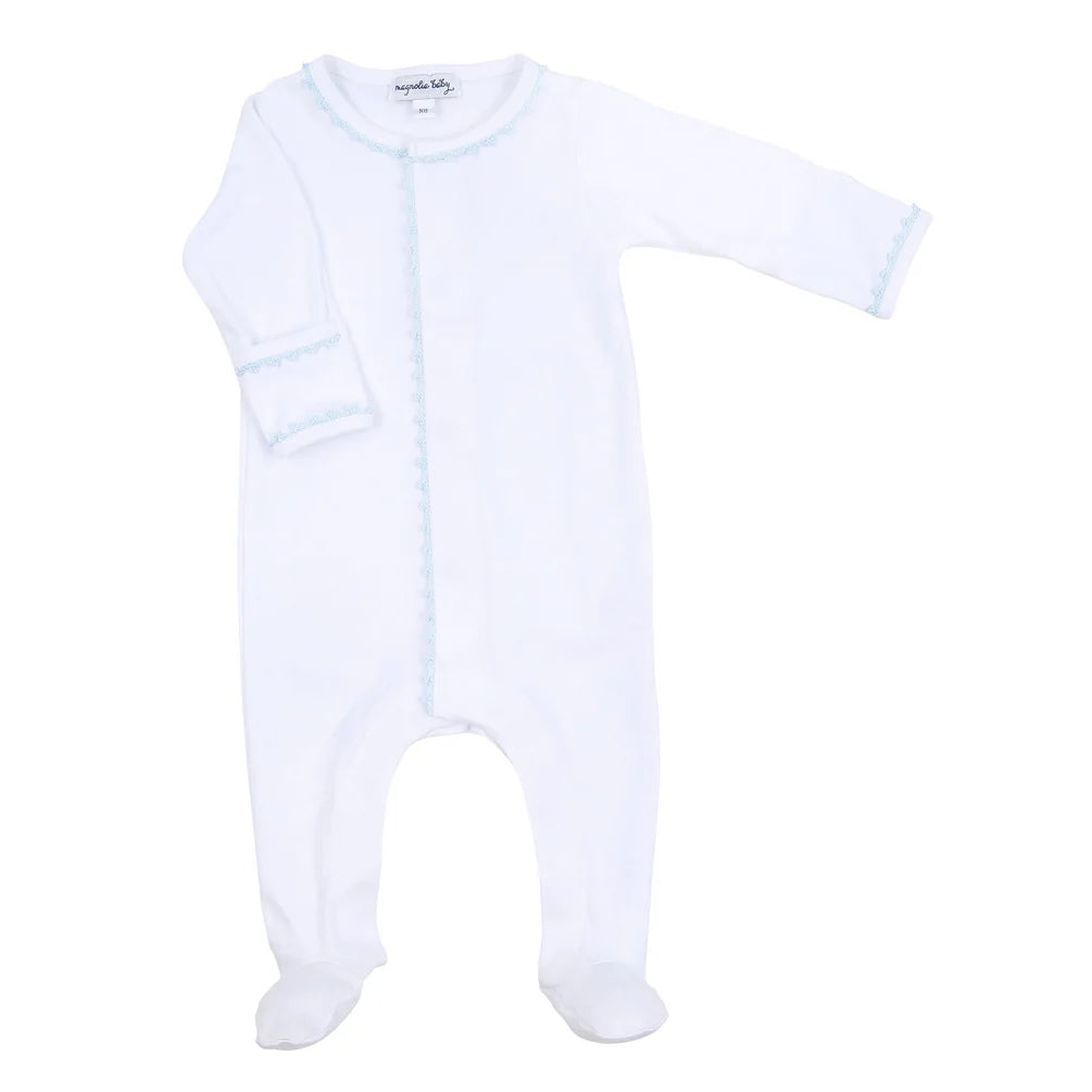 Magnolia Baby Joy Footie with Crochet Trim