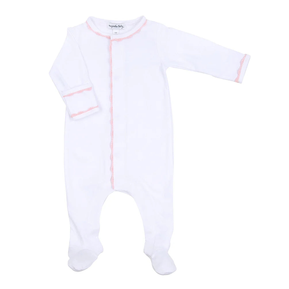 Magnolia Baby Joy Footie with Crochet Trim