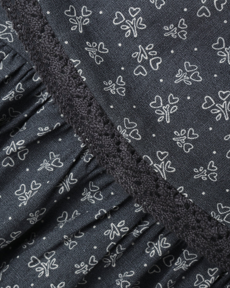 Rylee + Cru Fern Blouse Heart Ditsy