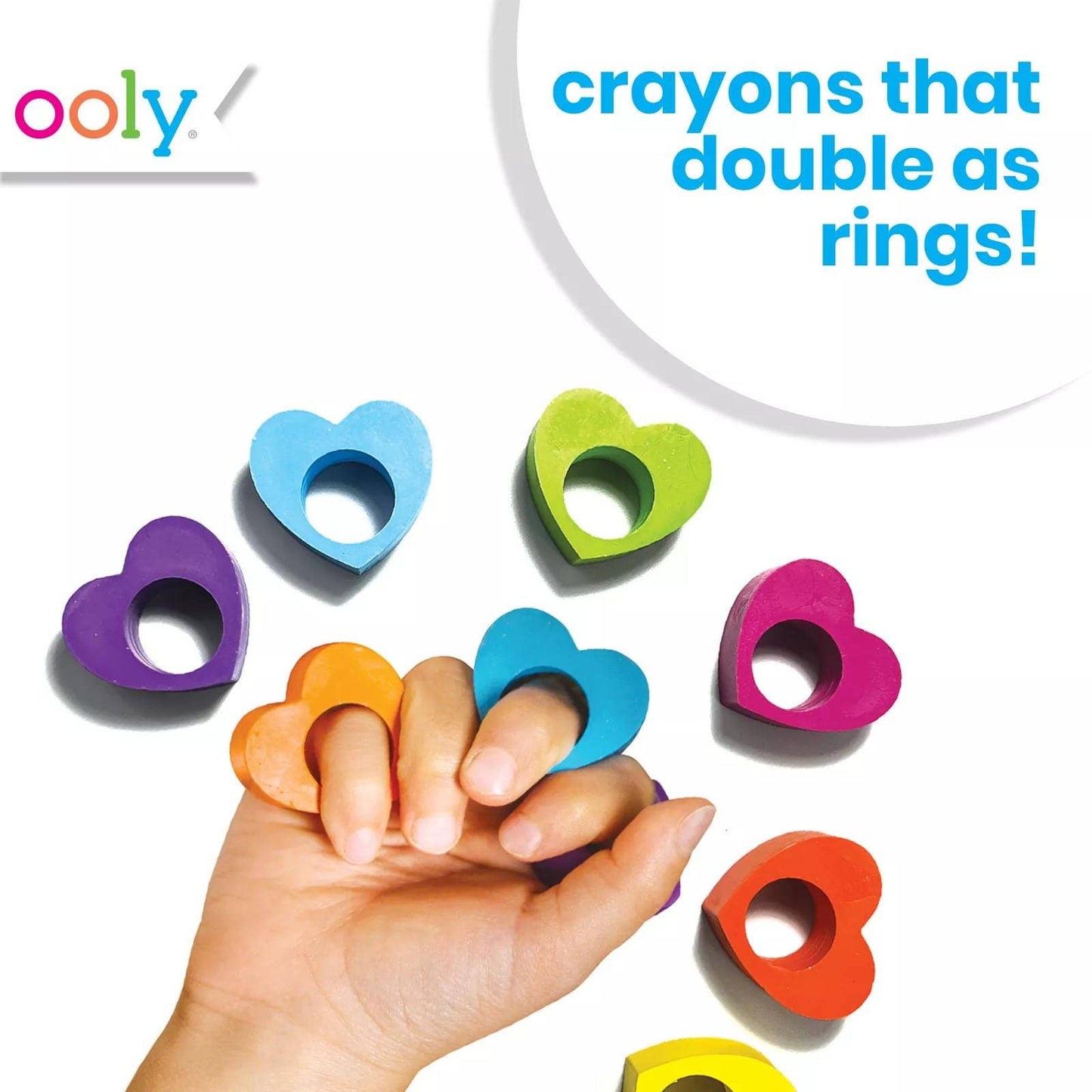 OOLY - Heart Ring Crayons (Set of 6)