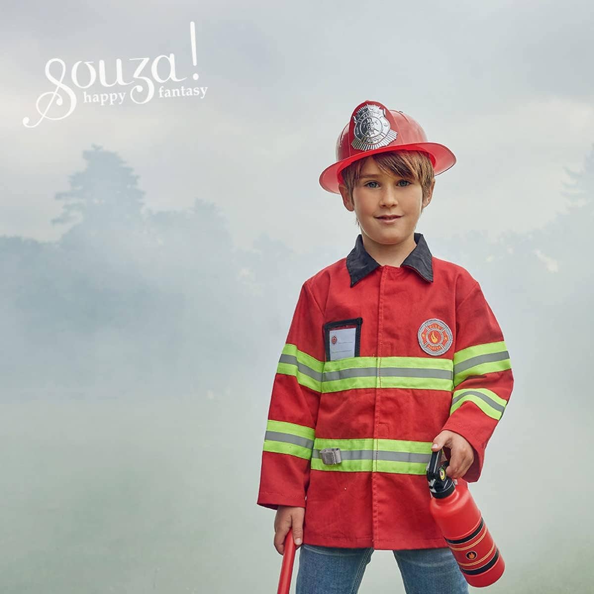 Speedy Monkey - Fireman Costume Set for Children - Role-Play - (sz 4-7 yrs)