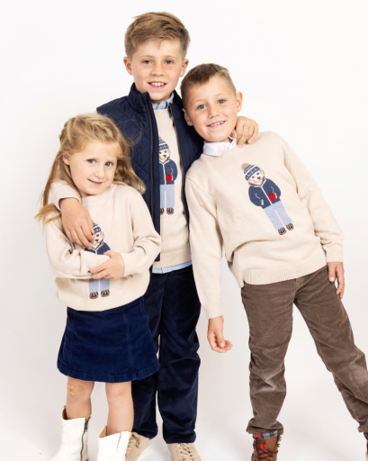 Northern Classics Kids Winter Pup Sweater - Beige