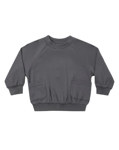 Quincy Mae Pocket Sweatshirt Midnight