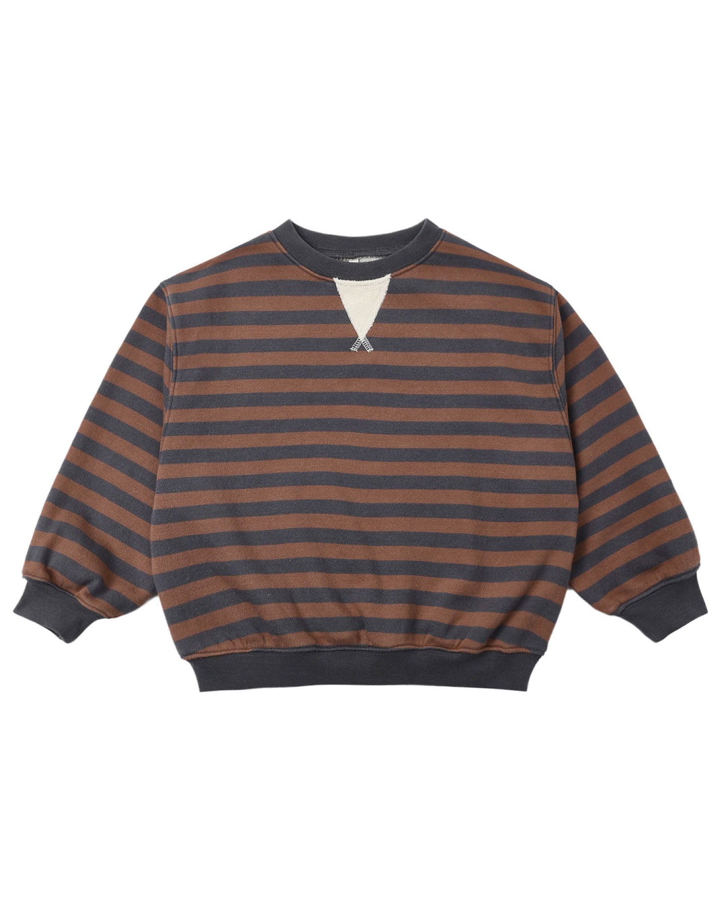 Rylee + Cru Oversized Crew Mulberry Stripe