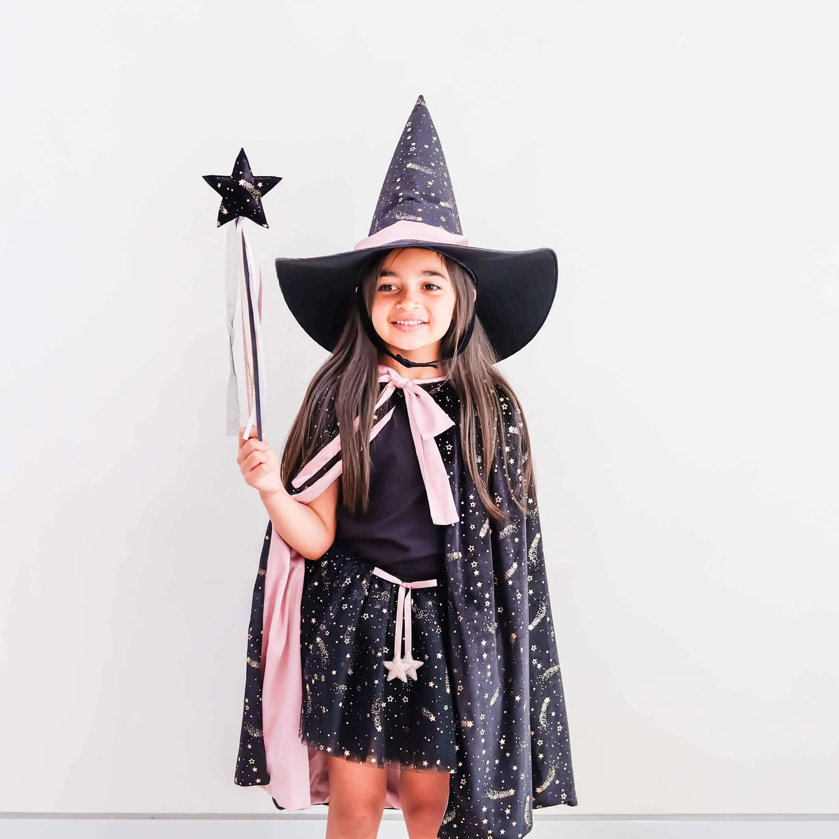 Mimi & Lula Ethel Velvet Witch Cape - Black