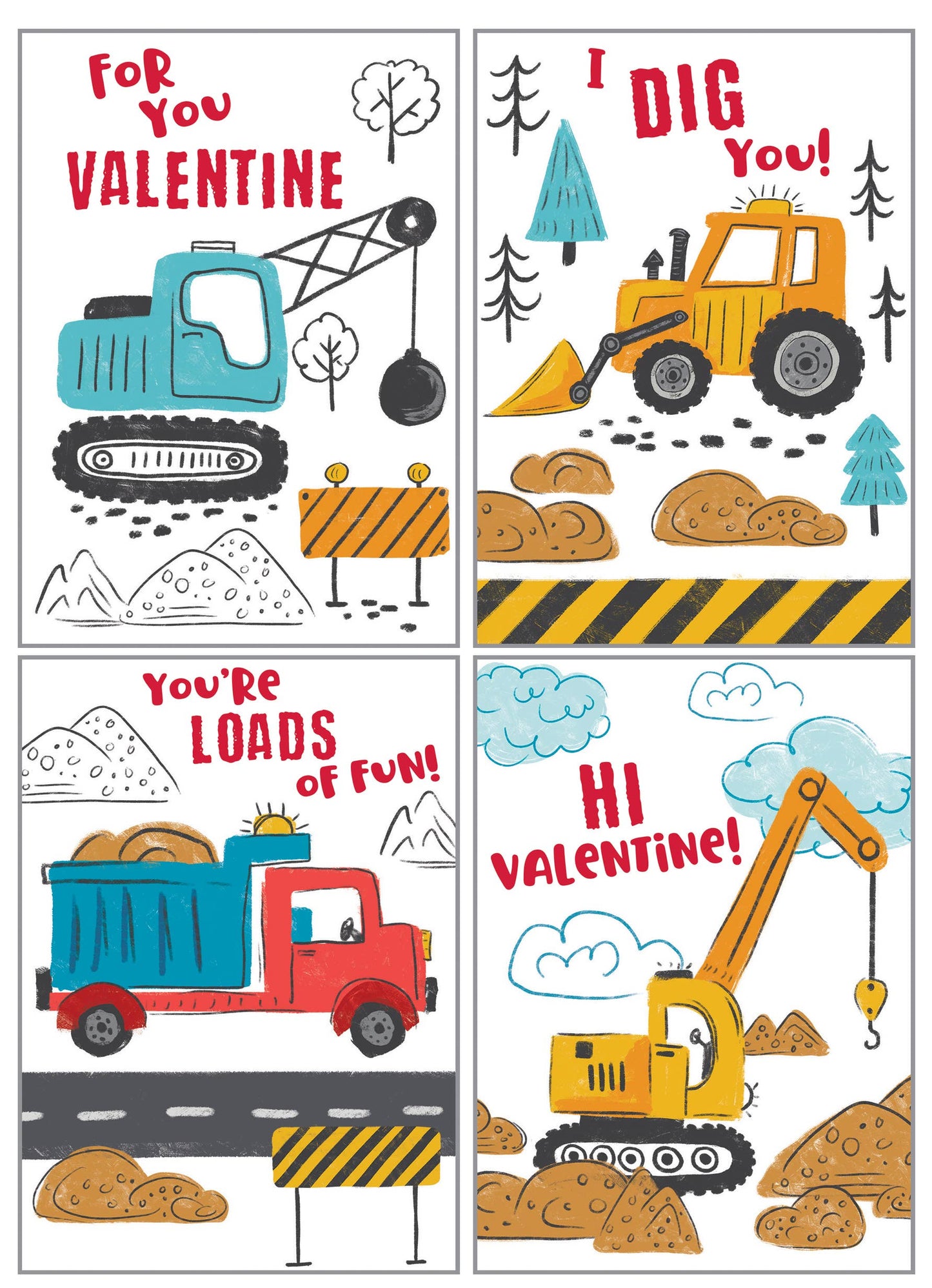 GINA B DESIGNS - Kids Valentine Pack - Construction Time