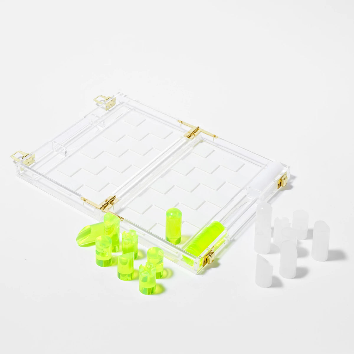 SUNNYLiFE Mini Lucite Chess & Checkers