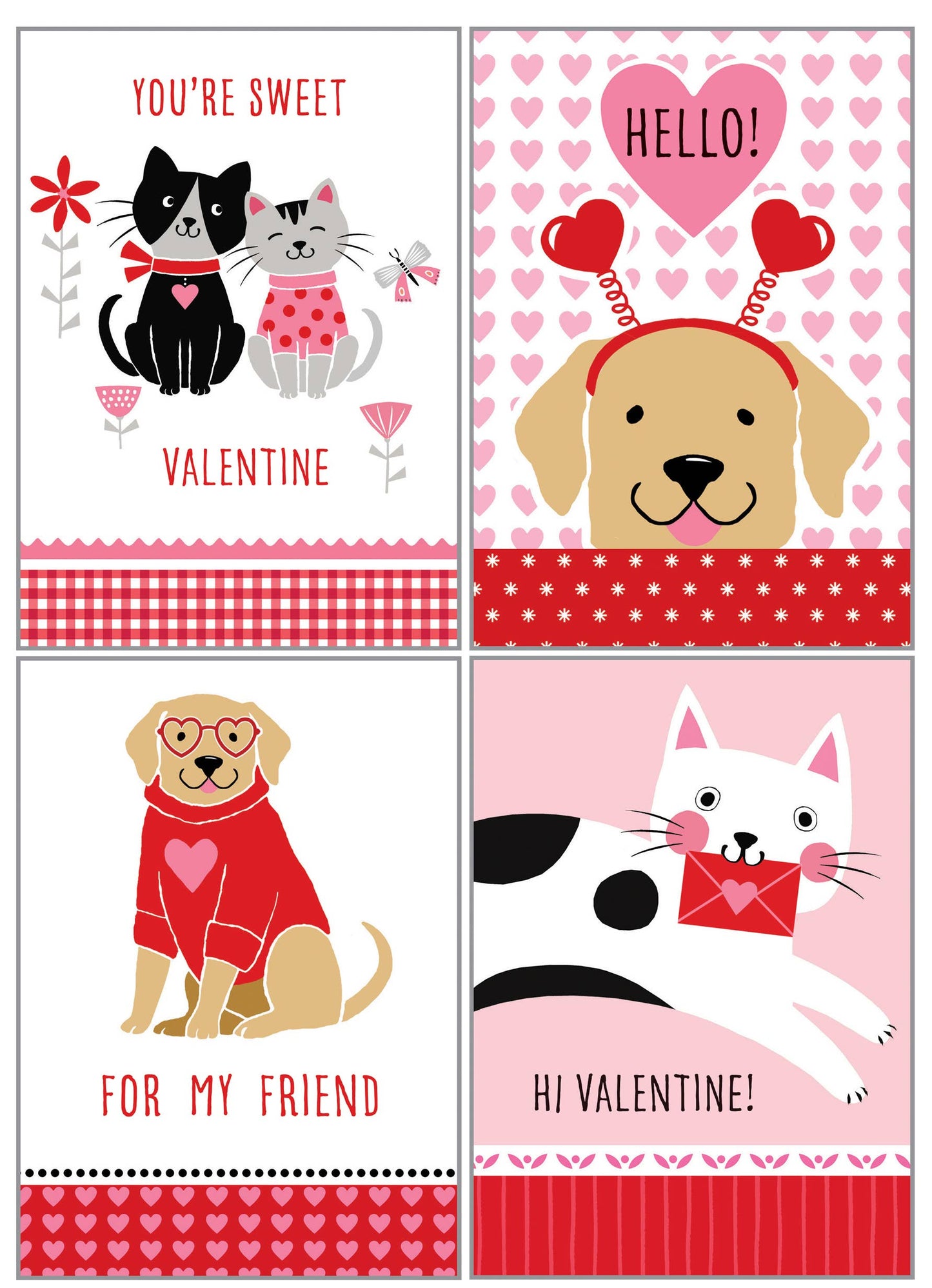 GINA B DESIGNS - Kids Valentine Pack - Cats & Dogs