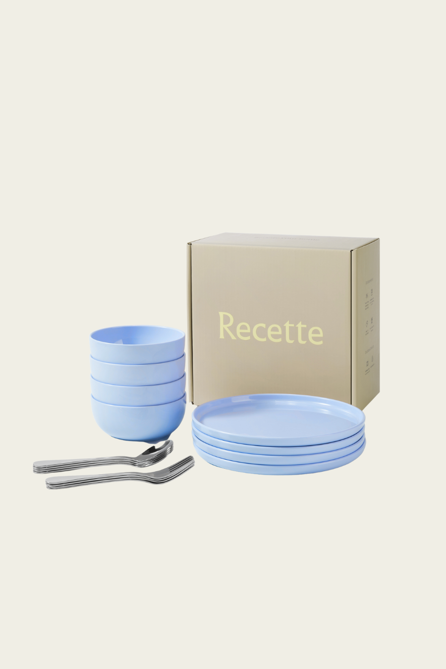 Recette - Plate and Bowl Set | Blue