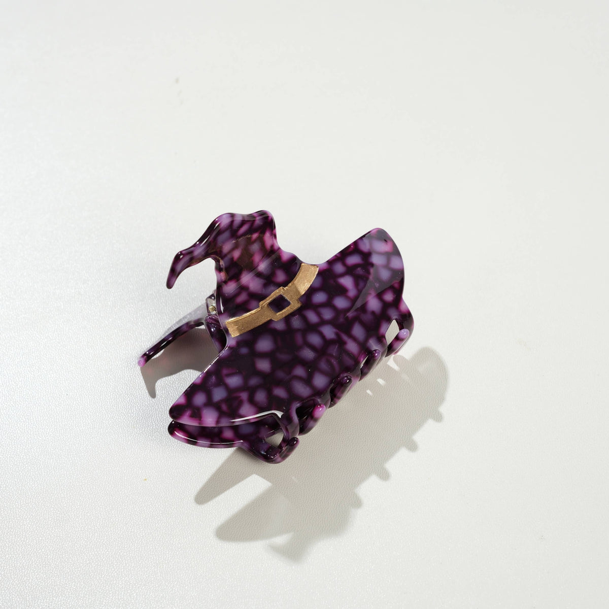 Adorro - Stained Glass Witch Hat Claw Clip - Medium