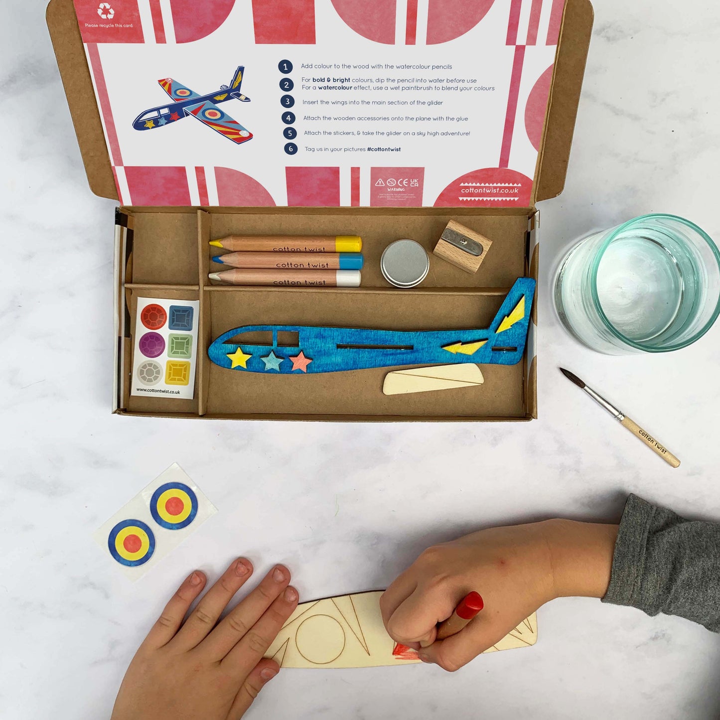 Cotton Twist - Plane Craft Kit Activity Box