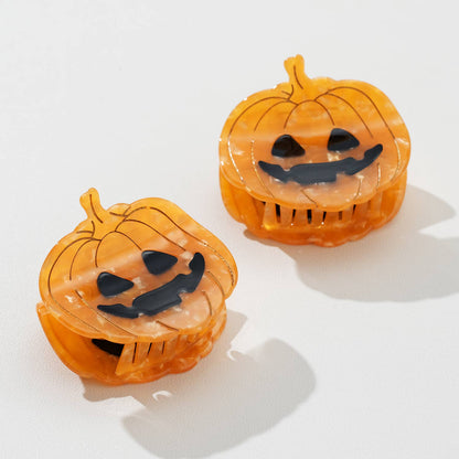 Adorro - Jack O Lantern Pumpkin Claw Clip - Large