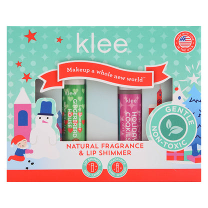 Klee Naturals - NEW! Holiday Cookies - Natural Fragrance Lip Shimmer Set