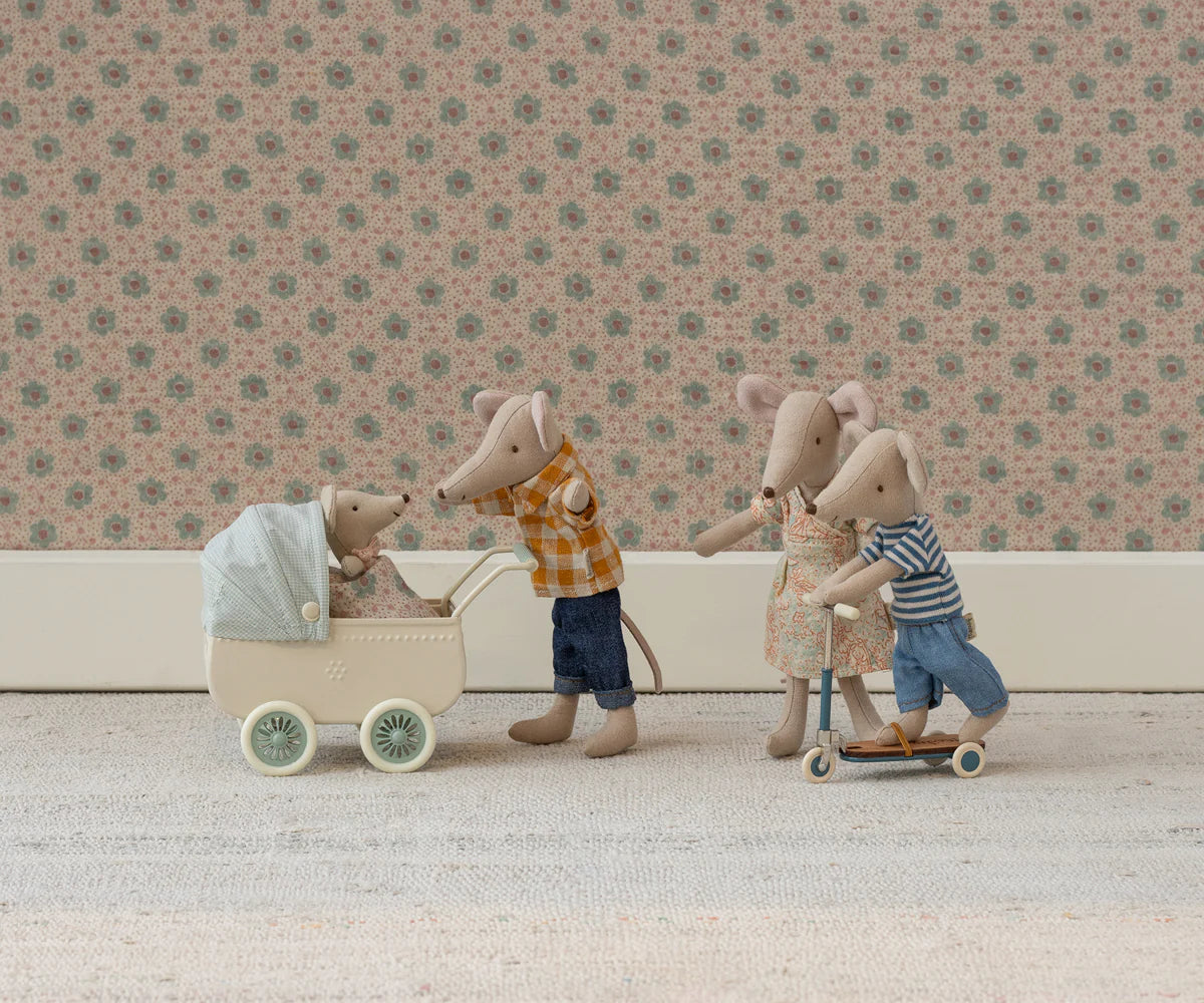 Maileg Pram with Baby Mouse