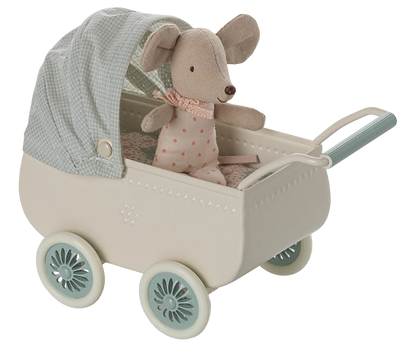 Maileg Pram with Baby Mouse