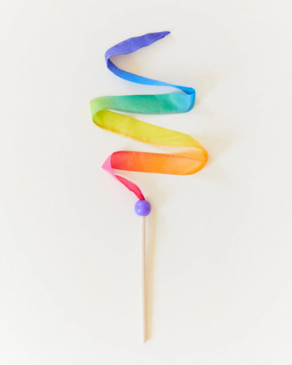 Sarah’s Silks - Mini Rainbow Streamers - Silk & Wood Birthday Wand