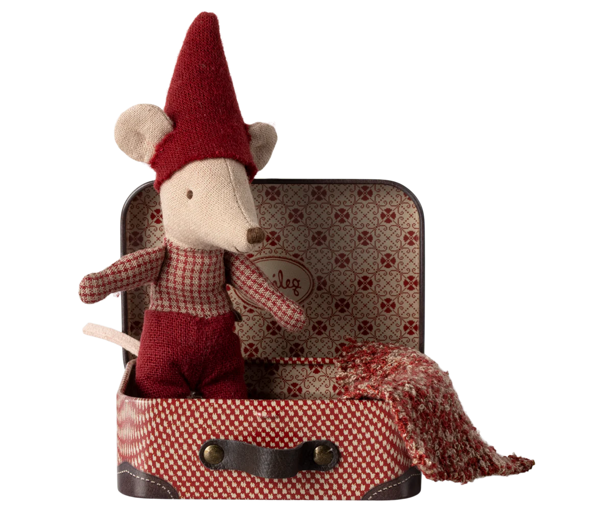 Maileg Christmas Mouse - Baby in Suitcase