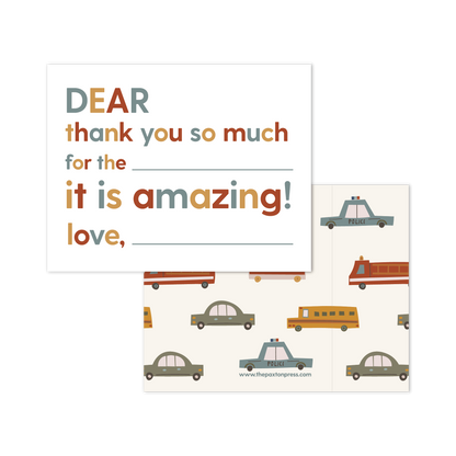 The Paxton Press - Kids Fill-in-the-blank Thank Yous (Multiple Color Options!)