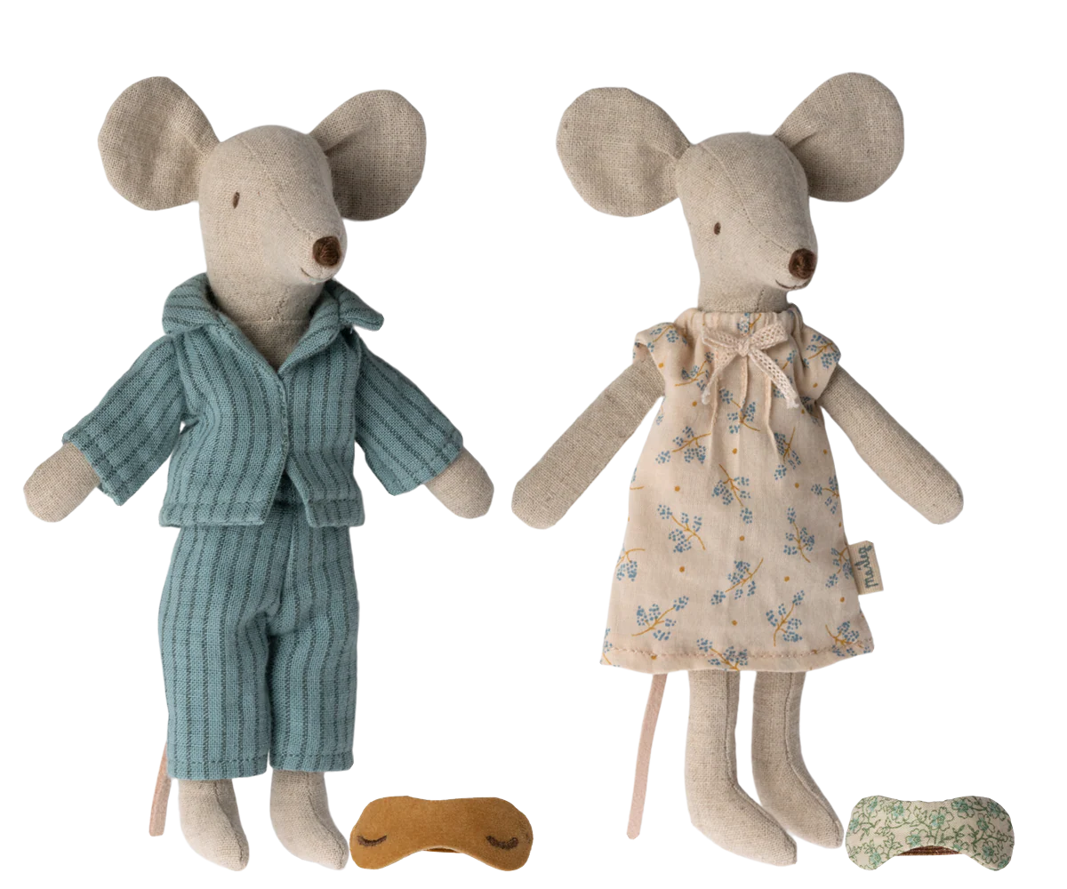 Maileg Mum and Dad Mice in Cigar Box