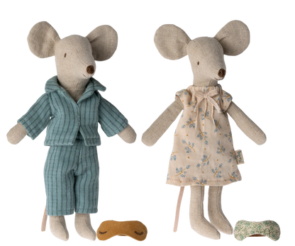 Maileg Mum and Dad Mice in Cigar Box