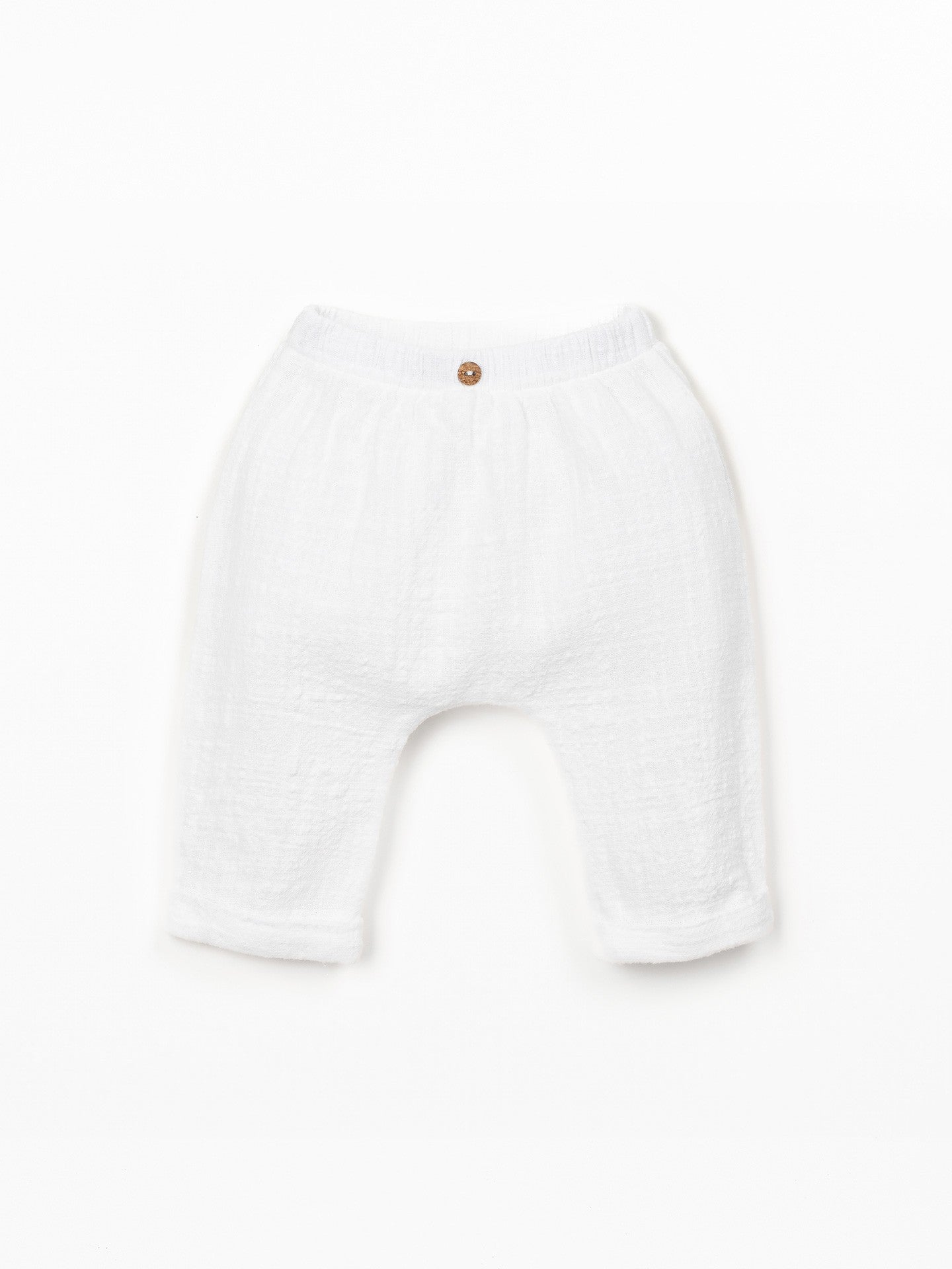 Play up Blouse with wrap opening and Fabric trousers with decorative coconut button set
