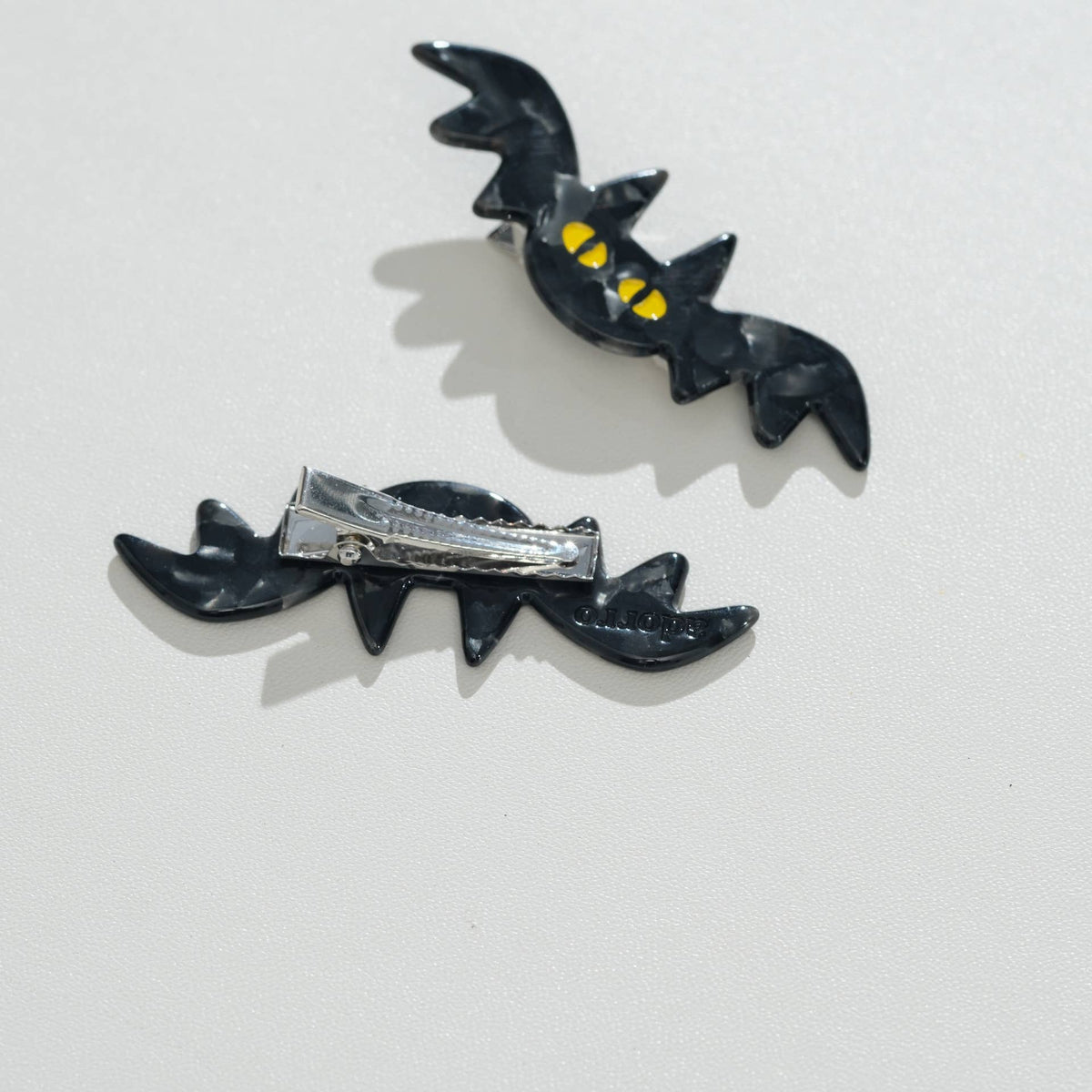 Adorro - Mini Bat Barrette Hair Clip (Set of 2)