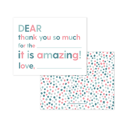 The Paxton Press - Kids Fill-in-the-blank Thank Yous (Multiple Color Options!)