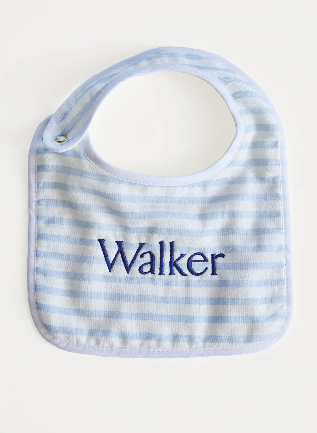 Timo & Violet Baby Blue & White Striped Bib Blue