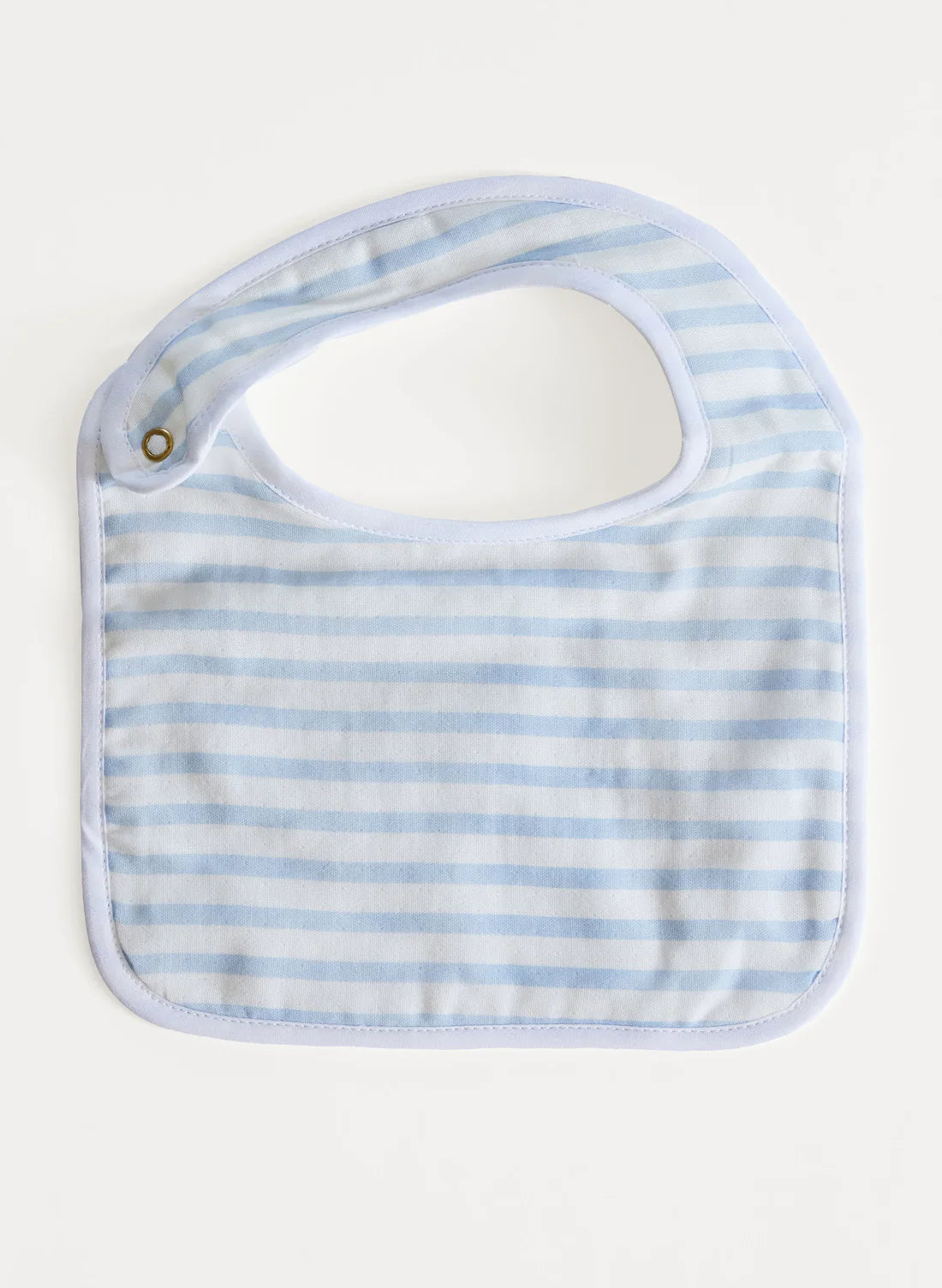 Timo & Violet Baby Blue & White Striped Bib Blue