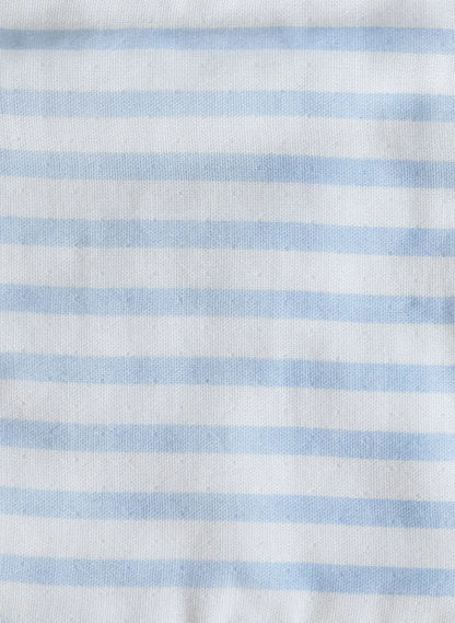 Timo & Violet Baby Blue & White Striped Bib Blue