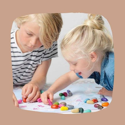 Crayon Rocks -  24 crayon rocks in a muslin bag  -On Sale!! LIMITED TIME!!!